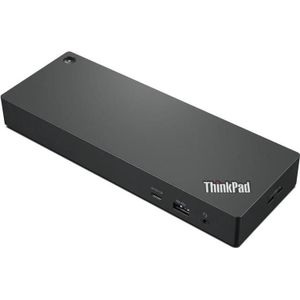 Lenovo ThinkPad Thunderbolt 4, Docking station + USB-hub, Rood, Zwart