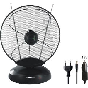 Evolveo Xany 4 LTE televisieantenne Binnen (Binnenantenne, 50 dB, DVB-T / -T2), SAT Spiegels + SAT Antennes, Zwart