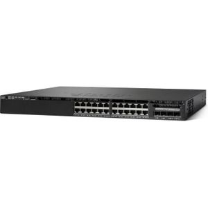 Cisco 3650-24TD-E: 24-poorts IPS schakelaar (24 ports), Netwerkschakelaar, Zwart