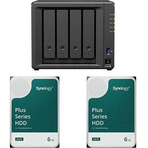 Synology DS925+ DiskStation + 12TB 2x Plus 3.5"" SATA HDD Festplatte 6 TB (2 x 6 TB), Netwerkopslag