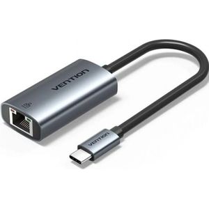 Vention - USB-C naar Gigabit Ethernet Adapter - Grijs - 0,15 m - Netwerkadapter