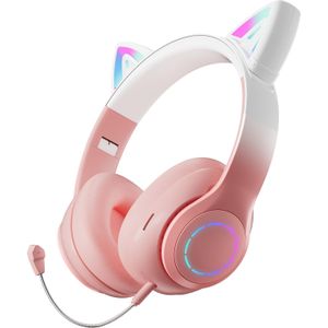 Vestel Meow Headphones with Microphone, Pink (Draadloze), Gaming headset, Roze