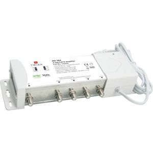 Triax IFA 384 versterker, 4 uitgangen, YouSee Ready en Stofa Approved (Versterker), Satelliet accessoires, Zwart