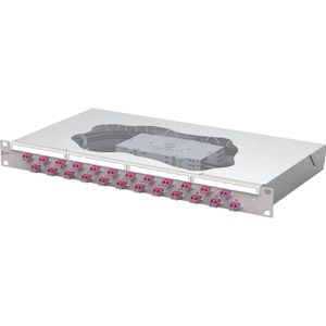 Metz Connect Patchpaneel OpDAT fix2 splice 24xLC-D OM4, Server accessoires, Grijs