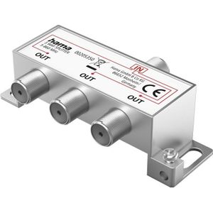 Hama Breedband kabelverdeler, 3-weg, volledig afgeschermd (4 dB, Antennekabel), Antennekabel