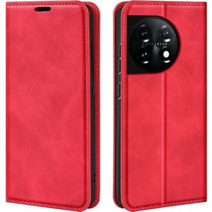 Cover-Discount One Plus 11 - Stand Flip Case Cover rood (OnePlus 11), Smartphonehoes