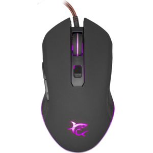 White Gaming muis Shark Cyrus met achtergrondverlichting, Zwart (Bedraad), Muis, Zwart