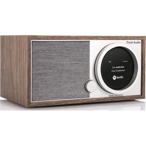 Tivoli Audio Model Eén Digitaal (DAB+, FM, Airplay 2, WiFi, Bluetooth), Radio, Bruin, Wit