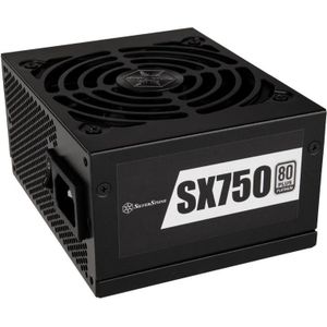 Silverstone SST-SX750-PT V.1.1 SFX voeding 80 PLUS Platinum, modulair - 750 Watt (750 W), PC-voedingseenheid, Zwart
