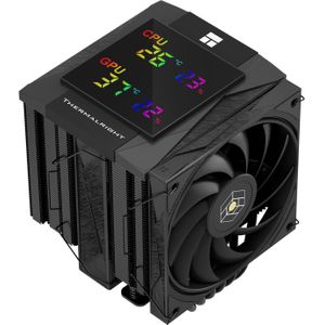 Thermalright Ventilateur pour processeur Royal Knight 120 Digital RGB (Noir) (162 mm), Processorkoeler, Zwart