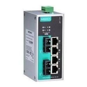 Moxa EDS-P206A-4POE-SS-SC - Unmanaged Ethernet-switch met 1 10100BaseT(X)-poort, Netwerkschakelaar