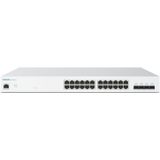 Sophos cs110-24 switch - 24 poort - eu netsnoer (24 Havens), Netwerkschakelaar, Zilver