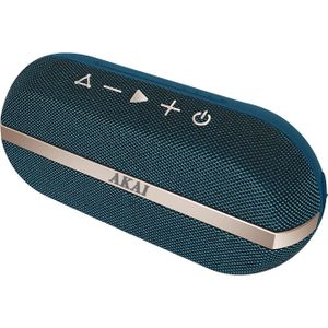 Akai Professional PRZENOŚNY Waterdichte luidspreker BT AKAI ABTSW-30R (12 h, Oplaadbare batterij), Bluetooth luidspreker, Blauw
