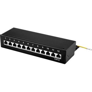 Renkforce 12 poorten Netwerkpatchbox CAT 6 1 HE Ingericht