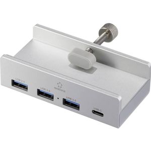 Renkforce - RF-ACHB-350 USB 3.1 Hub - Zilver - Aluminium Behuizing - 1 + 3 Poorten