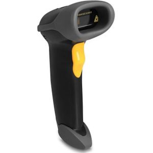 Delock USB barcodescanner 1D met aansluitkabel en houder (1D streepjescodes), Barcode scanner, Zwart