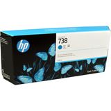 HP - 738 - Inktcartridge - Cyaan - 300 ml - Flex Tech