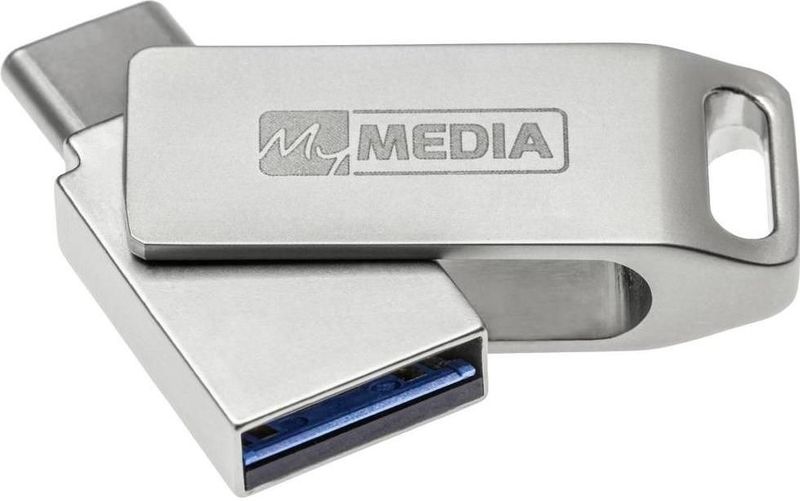 MyMEDIA My Dual USB 3.2 Gen 1 /USB C Drive 128GB USB-stick 128 GB Zilver 69271 USB 3.2 Gen 1 (USB 3.0), USB-C