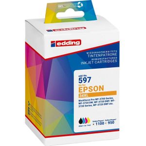 Edding - EDD-597 - Inktcartridges - Zwart - Cyaan - Magenta - Geel - Pak van 4