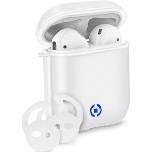Celly - Glacier - Airpods Cover - Siliconen - Inclusief Sport Haken