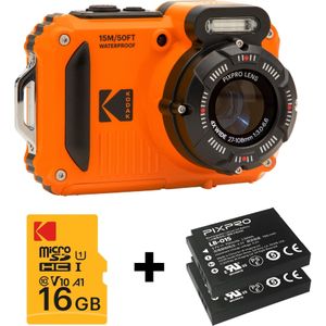 KODAK Pixpro WPZ2 Onderwatercamera - Waterdicht - 16 Megapixel - 720p HD - Inclusief 2 Accu's en 1 microSD-kaart