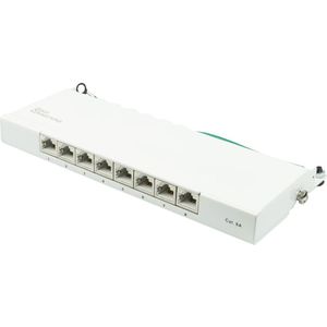 Good Connections - Patchpaneel - Wit - 8-poorts - STP Afgeschermd, Gereedschapsloos Openen, 0,5 HE