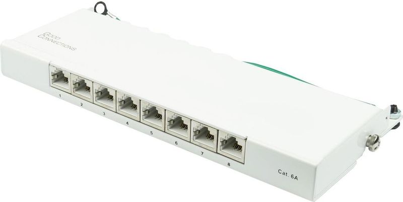 Good Connections - Patchpaneel - Wit - 8-poorts - STP Afgeschermd, Gereedschapsloos Openen, 0,5 HE