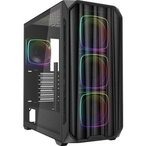 Sharkoon - AK5M RGB - PC-behuizing - Houtlook - ATX Mid-Tower met Superieure Luchtstroom