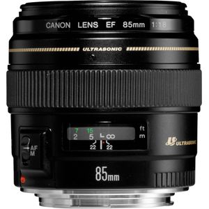 Canon EF 85mm f/1.8 USM - Import (Canon EF, Volledig formaat), Objectief, Zwart