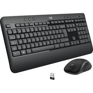 Logitech Klawiatura + mysz MK540 Advanced UK (920-008685) (NL, Draadloze), Toetsenbord, Zwart, Wit