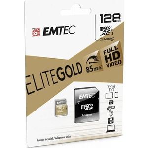Emtec mSD 256GB UHS-I U1 EliteGold (256 GB, microSDXC, U1, UHS-I), Geheugenkaart