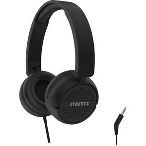 Deltaco H100 Hoofdtelefoon, opvouwbaar, 3,5 mm, zwart (Bedraad), Koptelefoon, Zwart