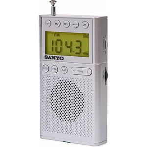 Portable Digitale Radio Sanyo Zilverkleurig AM/FM