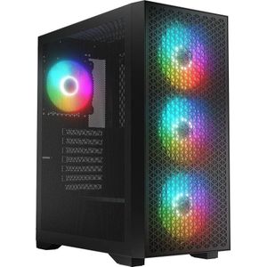 Logic DART PRO ARGB MIDI USB-C Gehäuse schwarz (ATX), PC-behuizing, Zwart