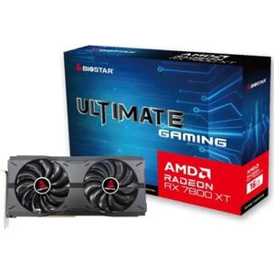 Biostar Grafische Kaart AMD Radeon RX 7800 XT 16 GB GDDR6 256 bit PCIE 4.0 16x Dual Slot (16 GB), Videokaart