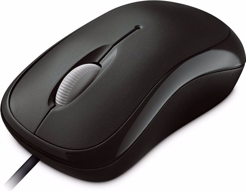 Microsoft - Basic Optical Mouse - Muis - Ambidextrous - USB Type-A - Optisch 800 DPI