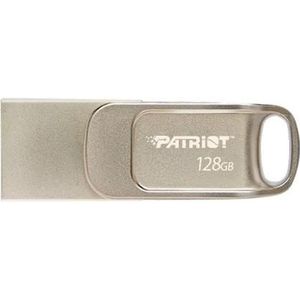Patriot FLASHDRIVE Tab T560 128GB Dual USB 120MB/s (128 GB, USB-A), USB-stick, Zilver