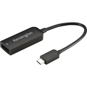 Kensington CV5000DP - Videoadapter - 24-pins USB-C (M) (USB Type-C, 11.90 cm), Data + Video Adapter, Zwart