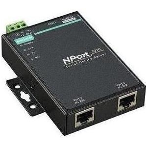 Moxa NPORT 5210 - RS-232 apparaatserver met 2 aansluitingen, bedrijfstemperatuur 0 tot 55 °C, Data converter