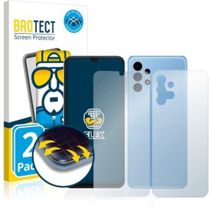 BROTECT 2x BROTECT Flex full cover screen protector voor Samsung Galaxy A13 (voorkant + achterkant) (2 Stuk, Galaxy A13), Smartphone beschermfolie