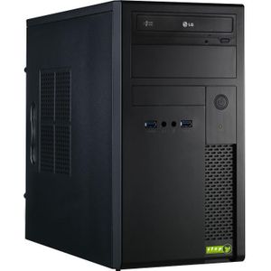 Step PC Business 31208-H610 (4-Core i3-12100 8GB 256GB SSD NVMe DVDRW W10Pro Downgrade SG300) (Intel Core i3-12100, 8 GB, 256 GB, UHD Graphics 730), PC, Zwart