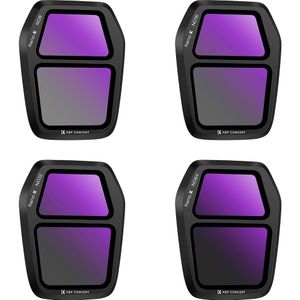 K&F Concept 4st Filtersets, ND8+ND16+ND32+ND64, HD, antireflectie groene coating, waterdicht en krasbestendig (Dronefilters, DJI Air 3s), RC drone accessoires, Groen