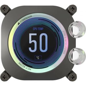 CORSAIR XC7 RGB Elite LCD Waterblok - Stealth Grijs - LCD-scherm 480 x 480 - USB-C