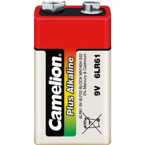 Camelion Plus Alkaline 9V blokbatterij -1 stuk (1 Pcs., 9V, 700 mAh), Batterijen