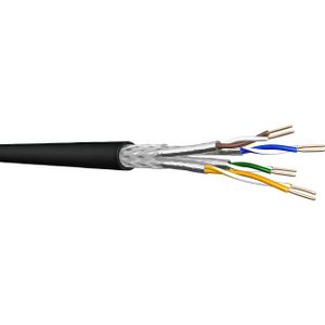 Draka Installatiekabel, ondergrondse kabel UC900 SS23, Cat 7, S/FTP, PiMF, zwart, 100m ring (S/FTP, CAT7, 100 m), Netwerkkabel