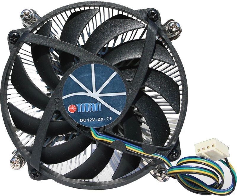 Titan DC-HA11TZ/RPW voor Intel Socket LGA1700, Laag Profiel Ontwerp (65W), Processorkoeler, Zwart