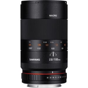 Samyang 100mm f/2.8 ED UMC Macro - Canon EF (Canon EF-S, Canon EF, Volledig formaat), Objectief, Zwart