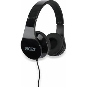 Acer Over-ear hoofdtelefoon zwart 3,5mm jack, 1,2m lange kabel, volume: 93db, frequentie: 20Hz (Bedraad), Koptelefoon, Zwart