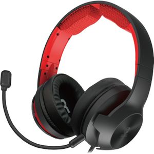 HORI Gaming Headset Pro (Bedraad), Gaming headset, Rood, Zwart