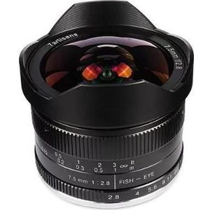 7artisans 7,5 mm F2,8 Sony E (Sony E, APS-C / DX), Objectief, Zwart